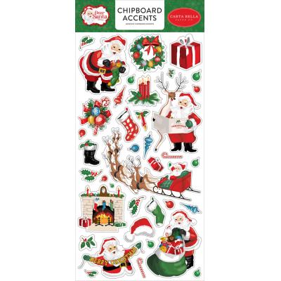 Carta Bella Dear Santa Sticker - Chipboard Accents